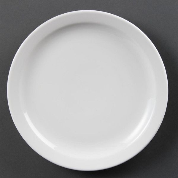 Olympia Whiteware Teller mit schmalem Rand 25cm, VE: 12 Stück, CB490