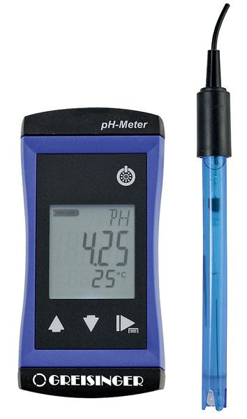 Greisinger G 1501 pH-/Redox(ORP)-/Temperatur-Messgerät mit Alarmfunktion inklusive pH-Elektrode GE 114-WD, 611725