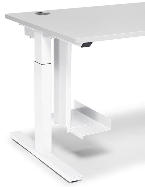 Deskin CPU-Halter, Metall Weiß RAL 9016, H 555 x B 208 x T 400 mm, 289743