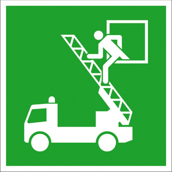 Stein HGS Rettungsschild Rettungsausstieg, 200 x 200 mm / Alu, beschichtet, 15.a2045