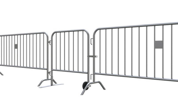 Schake Torelement für Absperrgitter Typ D, zur Befestigung mit Haken und Ösen an Standard-Gitterelement, inkl. Laufrolle und Verbindungsglied, 419_00T