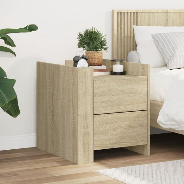 vidaXL Nachttisch Sonoma-Eiche 45x50x50 cm Holzwerkstoff, 848285