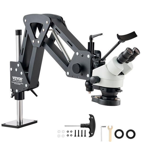 VEVOR Multidirektionales Mikroskop Federhalterung Ringlicht 7X-45X Schmuck, WXQJTZHXD000Y8NAOV9