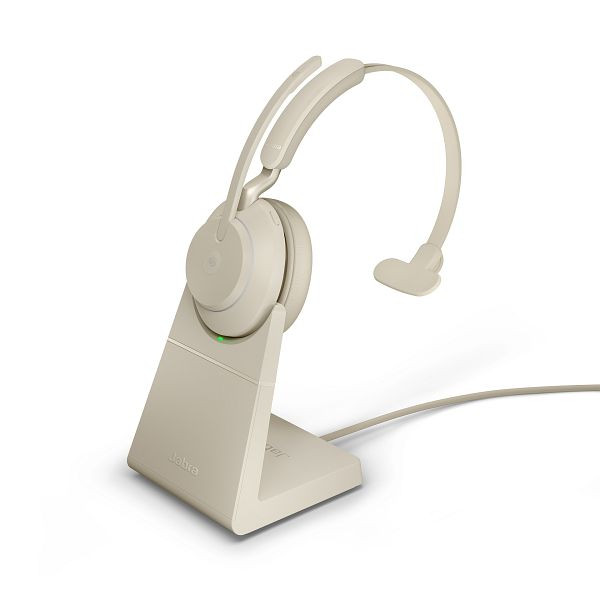 Jabra Evolve2 65, Microsoft Softphone Mono Basisstation Beige, USB-A, 26599-899-988