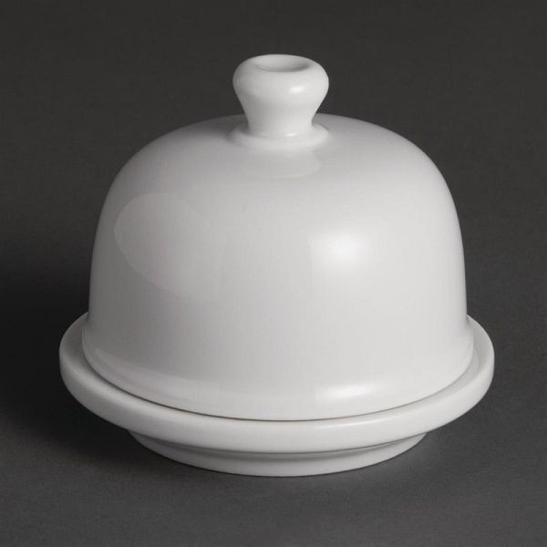 Olympia Whiteware Butternapf mit Deckel 4,3cl, VE: 6 Stück, U184