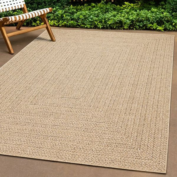 vidaXL Teppich ZIZUR 240x340 cm Jute-Optik Indoor und Outdoor, 4006157