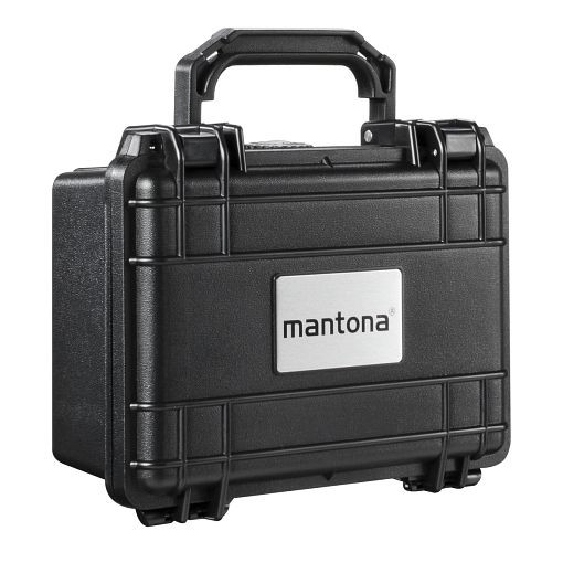 Mantona Outdoor Schutzkoffer S, Wasserdicht, stoßfest, staubdicht, Maße außen: ca. 21x17x9,5cm, 18507