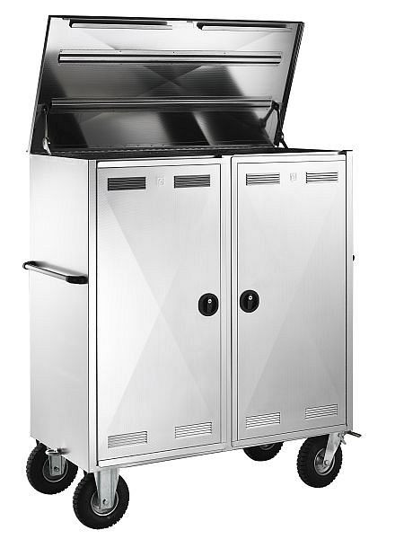 Peetz Turnierwagen Edelstahl Karomuster, 116 x 120 x 60 cm, 209KARO