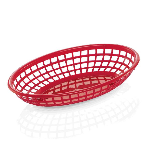 WAS Tischkorb, 23 x 15 x 4,5 cm, rot, Polyethylen, VE: 12 Stück, 3148231