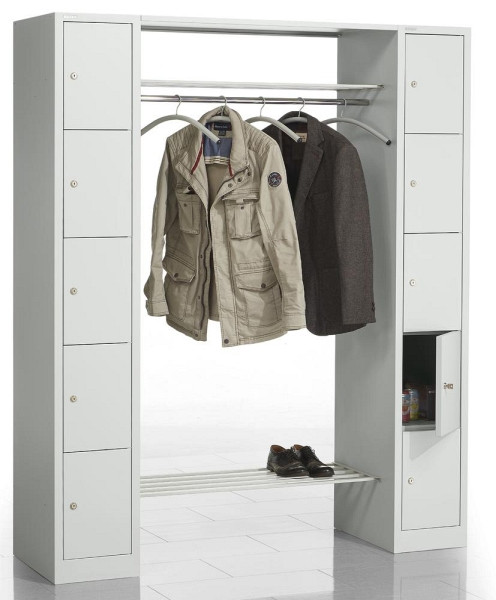 Deskin Garderoben-/Kombination SP3, Lichtgrau RAL 7035, 1620 x 500 x 1950 mm, 136020