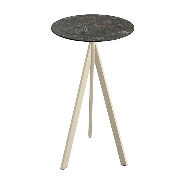 Feros Infinity Tripod Stehtisch Sand frame + Galaxy Marble HPL Tischplatte Ø70 cm, 140061570