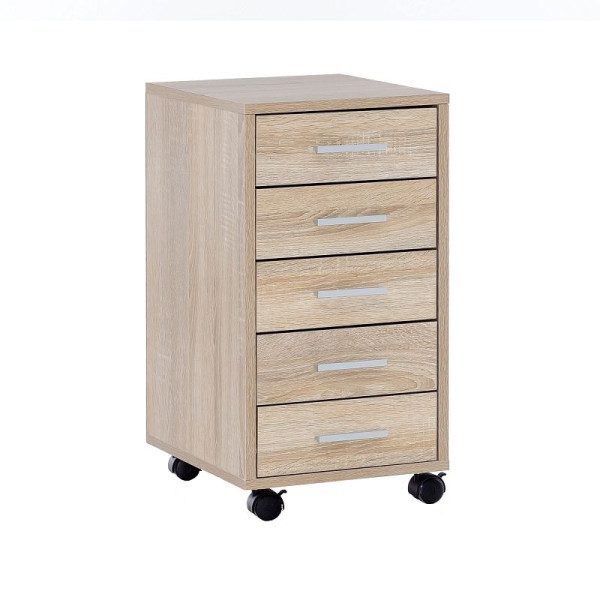 Wohnling Rollcontainer LISA Sonoma 33 x 63 x 38 cm Holz, WL5.272