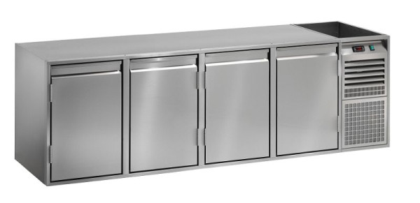 KBS Kühltisch mit Edelstahlverdampfer KTE 3 O, ohne Maschine, 3 Türen, ohne Arbeitsplatte, ohne Füße, 726003