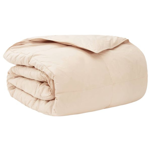 vidaXL Ganzjahresbettdecke Beige 135 x 200 cm 100% natürlicher Kapok, 42041888