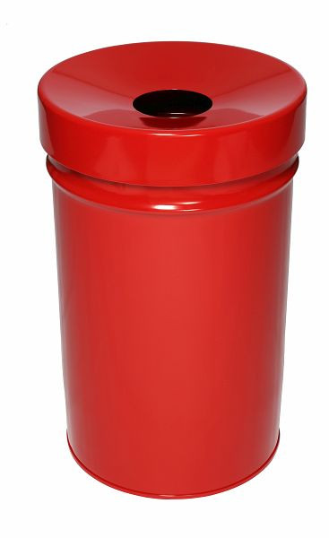 TKG Abfallbehälter FIRE EX mit gleichfarbigem Deckel Rot, Ø 392 x H 630 mm, 377016