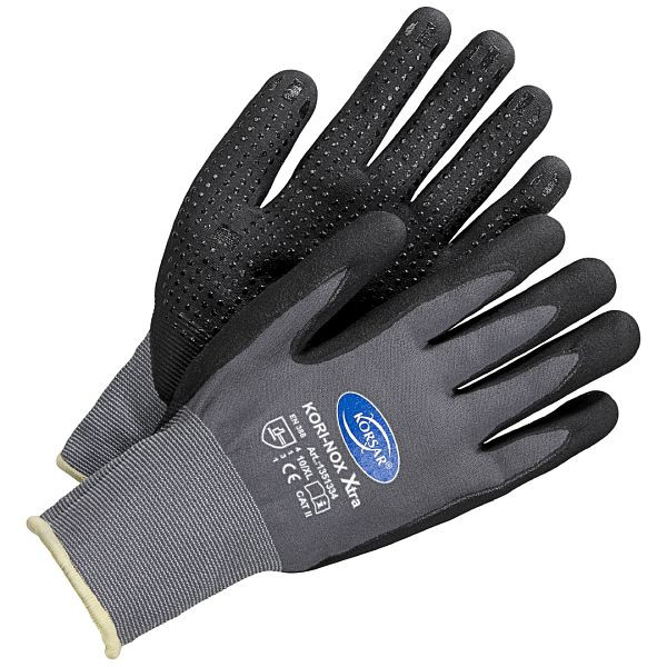 Korsar Kori-Nox Xtra grau-schwarz in Größe 8, VE: 12 Paar, 1351334008