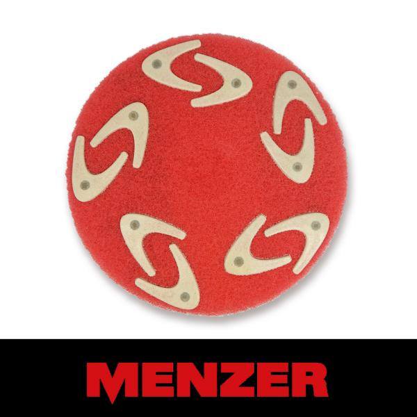 Menzer Thunderpad, Ø 406 mm, weiß, Stabiles Nylonträgermaterial mit Diamant-Segmenten, 245231000