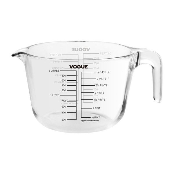 Vogue Glas Messbecher 2000 ml, robust, langlebig, DP118