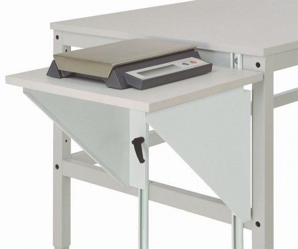 Manuflex Höhenverstellbarer Tischansatz für Arbeitstische und Werkbänke, B x T 500 x 1000 mm, Lichtgrau, AU0006.7035