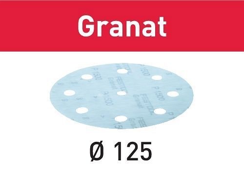 Festool Schleifscheibe STF D125/8 P1500 GR/50 Granat, VE: 50 Stück, 497182