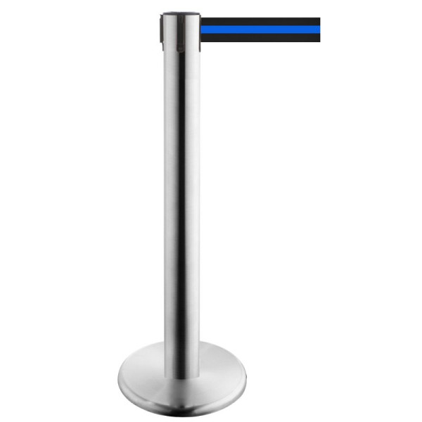 Stein HGS Personenleitsystem -P-Line Titan-, edelstahl, schwarz/blau/schwarz waagerecht (gestreift), mit Sicherheitsverschluss (selbstlösend), 15692-0703