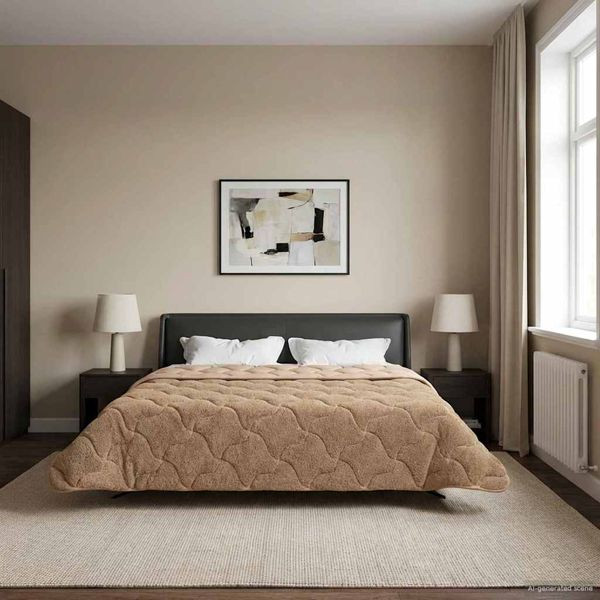 vidaXL Winterbettdecke 200 x 220 cm Winter Taupe Atmungsaktiv, 42026357