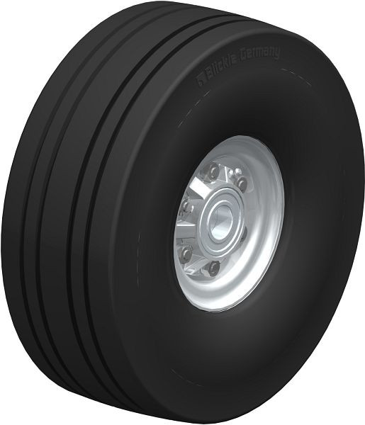 Blickle VLE 307/25-75K Rad aus Super-Elastik-Vollgummi, Schwarz, 763723
