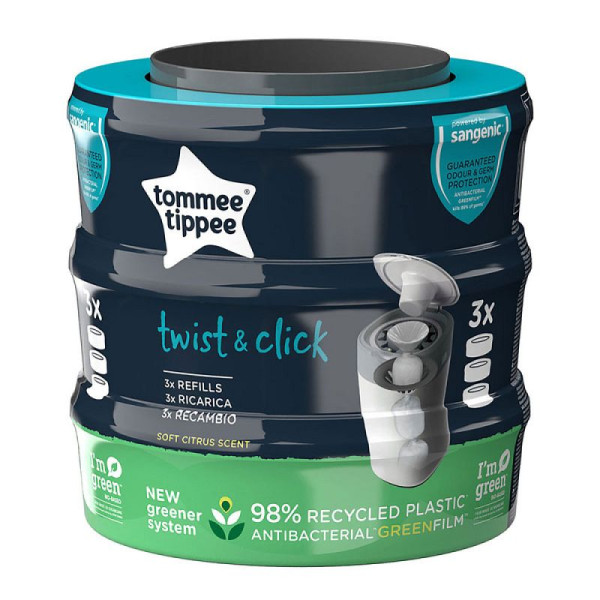 STEIN HGS Nachfüllkassetten für Sangenic Twist & Click Windeleimer, VE: 3 Stück, 83442.0001