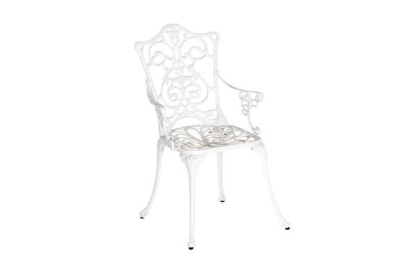 Merxx Lugano Sessel, mit verspieltem Muster, weiß, Aluminiumguss, 21110-208