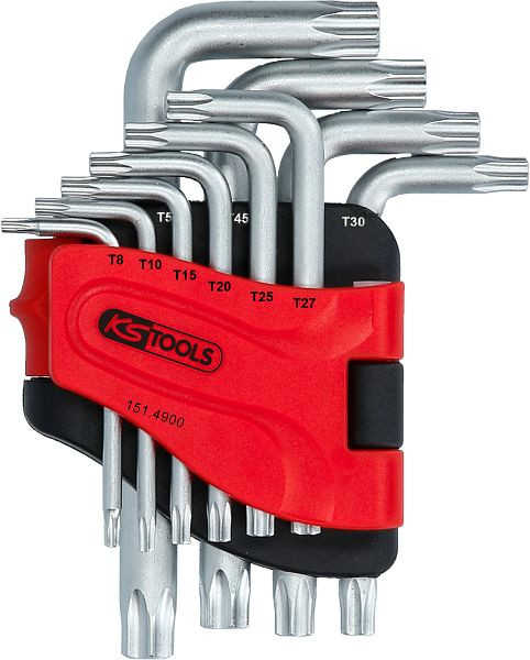 KS Tools Torx-Winkelstiftschlüssel-Satz, kurz, 10-teilig, 151.4900
