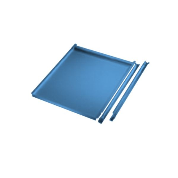 Manuflex Ausziehboden für Gehäuseunterbau mit Tür in Lichtblau RAL 5012, BxTxH = 460 x 545 x 19 mm, Lichtblau, ZB2186.5012