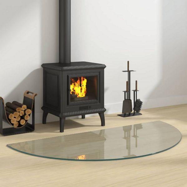 vidaXL Funkenschutzplatte Glas Halbrund 1200x600 mm, 324114