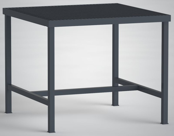 KLW Schweißtisch, 1000 x 1000 x 850 mm L x T x H, ganze Arbeitsfläche als Rost gebaut, Rosthöhe: 50 mm, WPS03N-1000-001