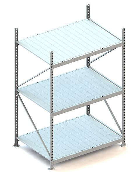 Meta MINI-RACK GR 2200x1400x1050 mm, verzinkt, mit Stahlpaneele, Bodenanzahl: 3, 20051232