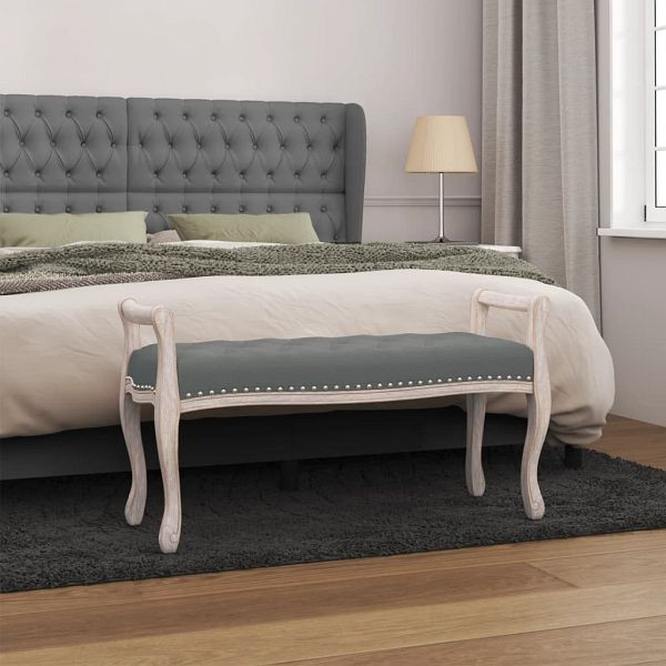 vidaXL Sitzbank Dunkelgrau 110x45x60 cm Stoff, Polsterung: Schaumstoff, 344437
