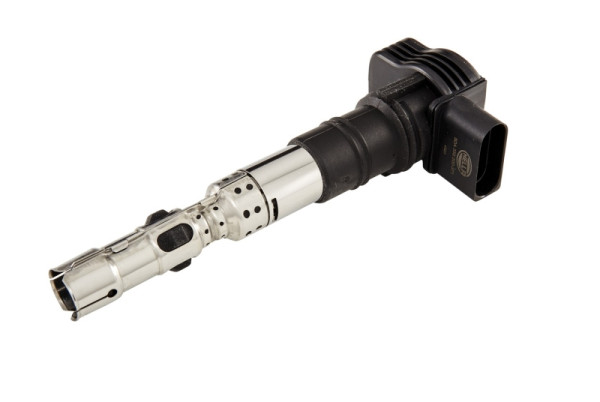 HELLA Zündspule, 12V, 4-polig, Kerzenschachtzündspule, gesteckt, 5DA 358 000-371