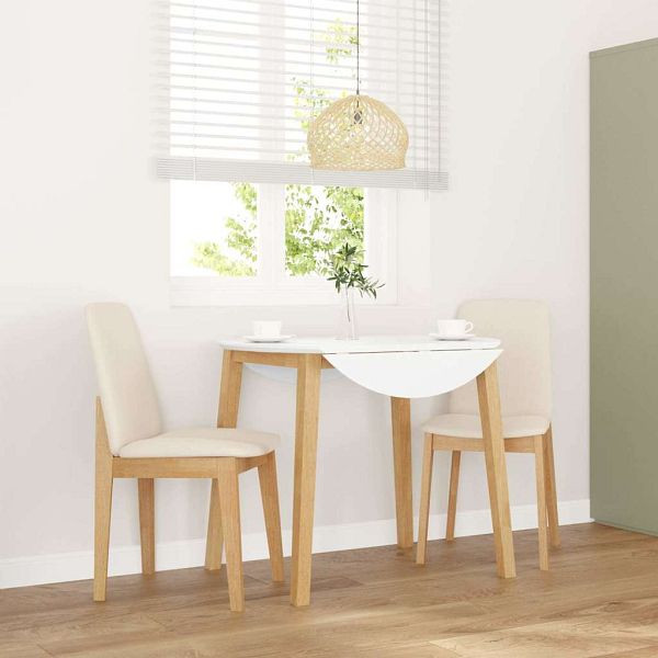 vidaXL Esszimmerstühle mit Kissen 2 Stk. Massivholz Gummibaum, 4102445