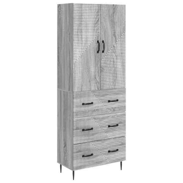 vidaXL Schrankset 2-teilig Grau Sonoma 66 x 34,5 x 90 cm Holzwerkstoff, 3416643