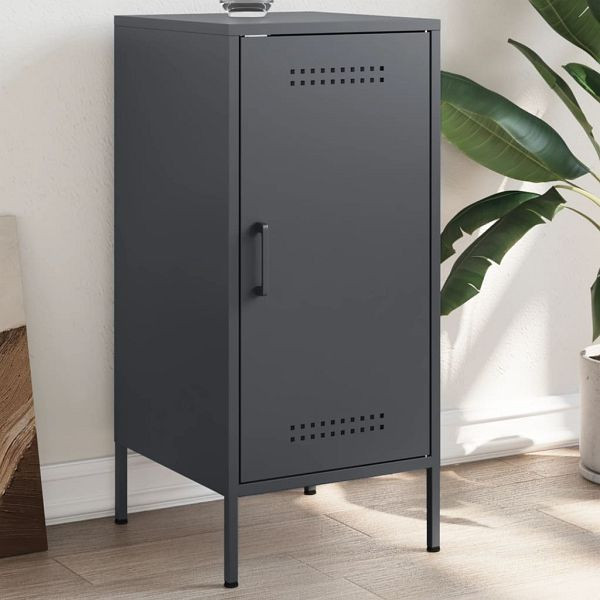 vidaXL Sideboard Anthrazit 36x39x79 cm Kaltgewalzter Stahl, 843016
