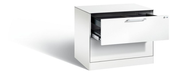 C+P Hängeregistraturschrank Asisto, H710xB800xT600mm, Farbe: Verkehrsweiß, Bügelgriff, 146273-212 S10136