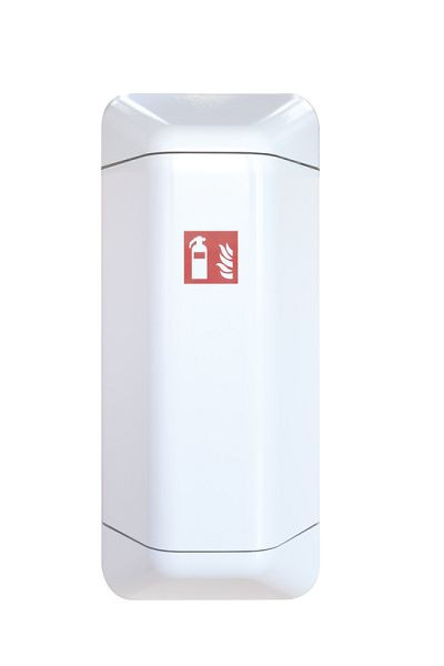 Eichner Designschrank für Feuerlöscher, Defi und Verbandskasten, Größe: 527 x 433 x 225 mm, rot, 9127-01116