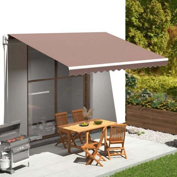 vidaXL Markisenbespannung Braun 4,5x3 m, Schatten, 311979