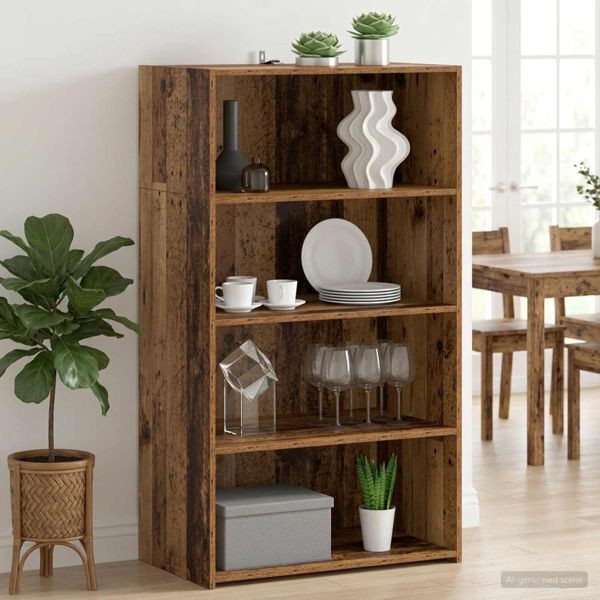 vidaXL Highboard Altholz 70 x 41 x 124 cm Holzwerkstoff, 8015670