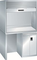 LISTA Qualitätsstation 2x36x36E (BxTxH) 1434x725x2200mm D / Schuko Farbe: Lichtgrau, 17.832.020