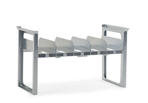 DENIOS Kanisterregal für 5 x 20, 4 x 30 oder 3 x 60 Liter Kanister, 1429 x 682 x 837 mm, 291775
