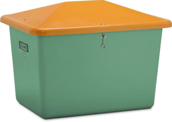 Cemo Streugutbehälter 700 l ohne Entnahme, grün/orange, 10839