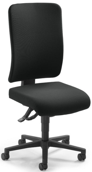 Deskin Bürodrehstuhl APERTO ohne Armlehnen, Schwarz, 640 x 610 x 1070 mm, 289323