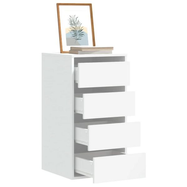 vidaXL Kommode Weiß 40x41x76 cm Holzwerkstoff, klassisch, 852861