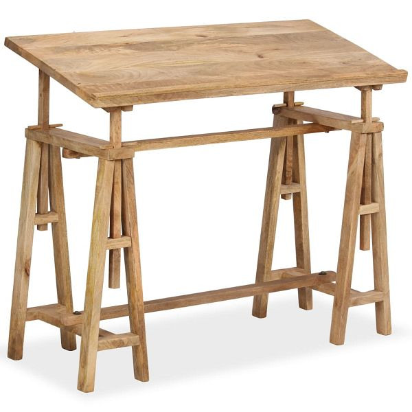 vidaXL Zeichentisch Mangoholz Massiv 116 x 50 x 76 cm, 244948