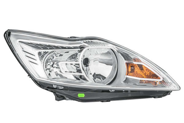 HELLA Halogen-Hauptscheinwerfer, für u.a. Ford Focus II (DA_, HCP, DP), chrom, für Rechtsverkehr, rechts, 1EE 354 257-021